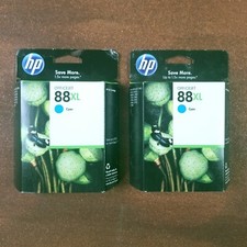HP Genuine 88XL Cyan INK Cartridges Lot of 2 C9391AN, EXP 12/12 And 6/13