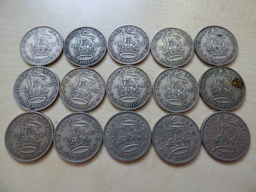 Pre Decimal George VI Shilling English Scottish Coins Choose your date 1937-1951 - Picture 22 of 23
