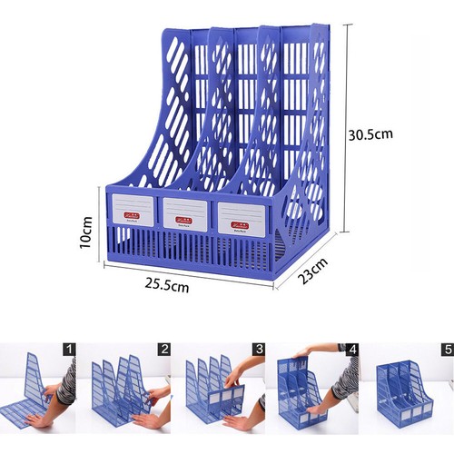 Aufbewahrungsbox Papier Aktenhalter Magazin Dokument Schreibtisch Organizer - Bild 6 von 13