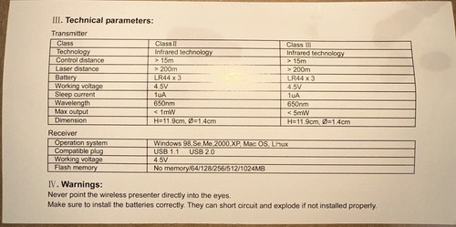 Wireless Laser Pointer Presenting Aid/ Remote Control. Medical Sales Gift. NIB - Picture 3 of 4