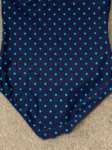 Kanu Surf Swimwear Girls One Piece Blue Polka Dot Size 14 Classic Smooth Silky - Picture 8 of 12