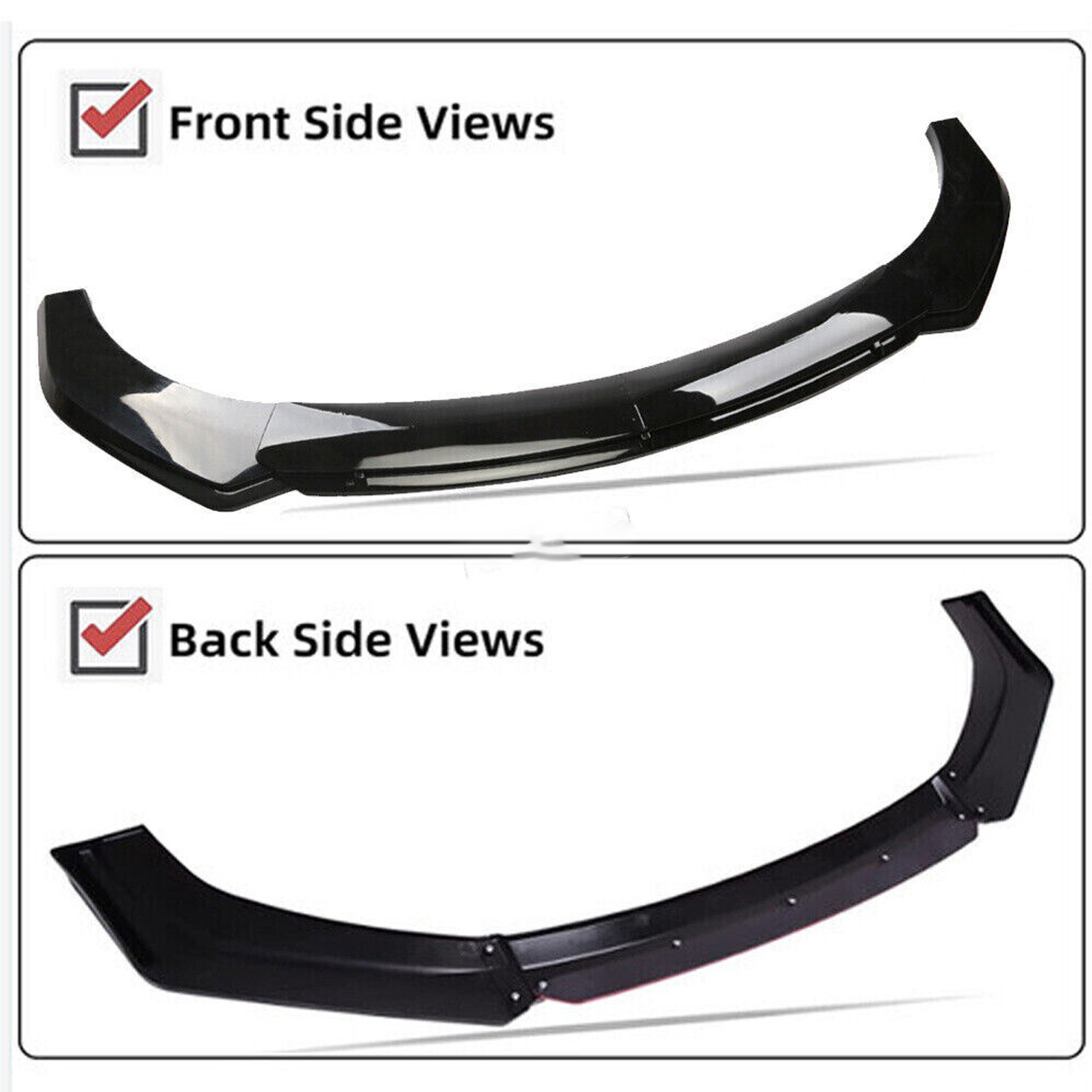 Glossy Black Front Bumper Chin Lip Spoiler Body Kit For Acura MDX SUV Polyuret