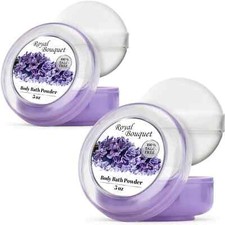 R-NEU Dusting Powder for Women with Powder Puff, 100 Talc-Free, Elegant Royal B