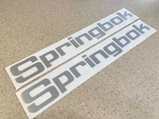 Springbok Vintage Fishing Boat Decals 24" Vinyl Pair Silver + FREE Shipping