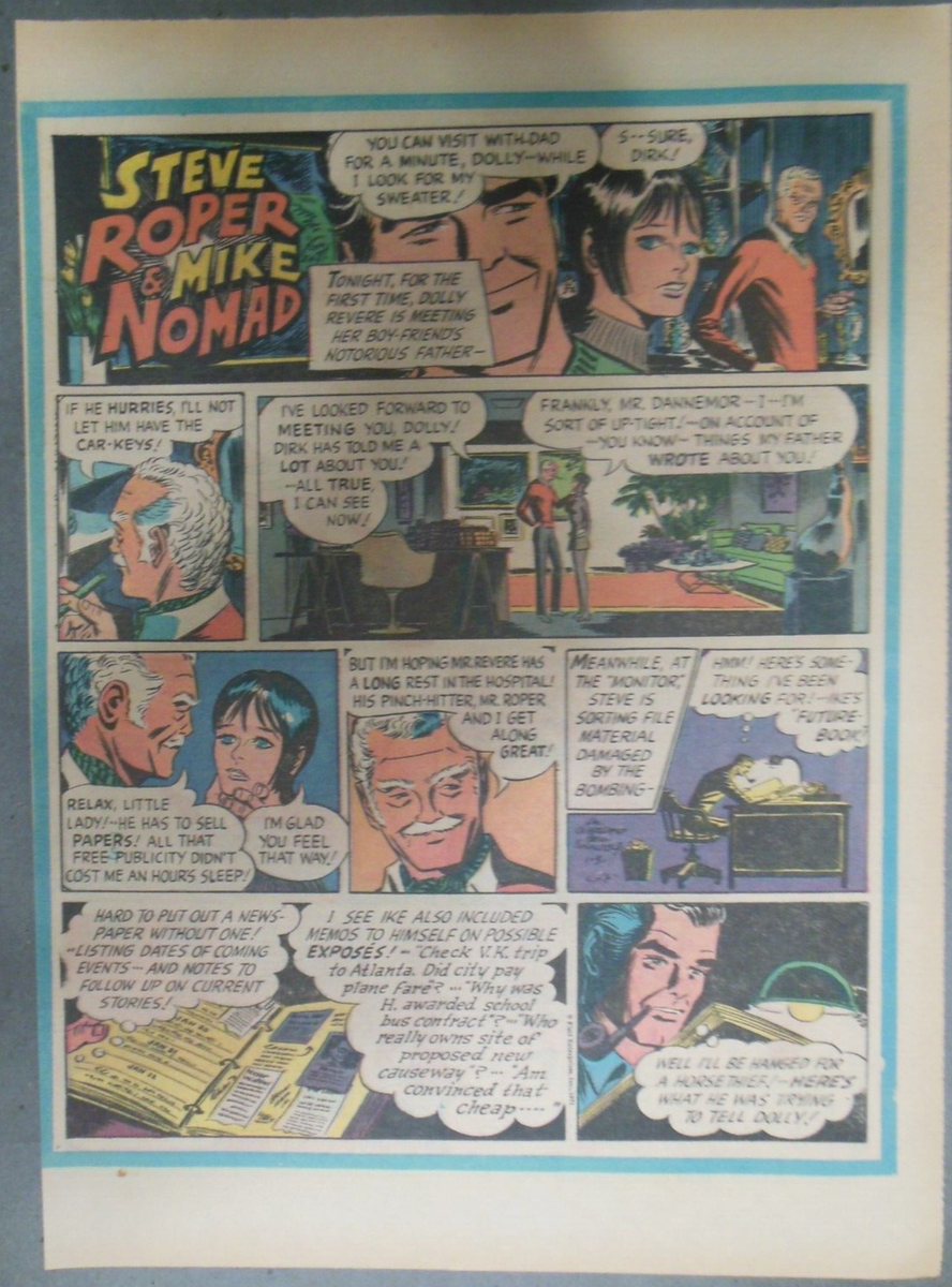 52) Steve Roper Sunday Pages by Saunders from 1971 Tabloid Size