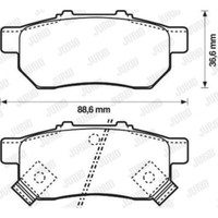 Jurid BremsbeläGe Bremsbelegsatz Hinten System Akebono FüR Honda Jazz IV