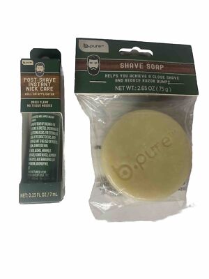 B-Pure Shave Soap & Post Shave Instant Nick Care Bundle