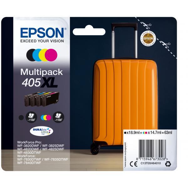 EPSON 405 XL DURANBRITE CARTUCCIA INK-JET MULTICOLORE NERO CIANO MAGENTA GIALLO