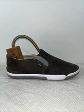 Plae Marten Obsidian Gray Leather Sneakers Mens Size 5 M Womens 6.5 EUR 37