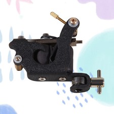 Coil Tattoo Machine Cast Iron Frame for Beginner 10 Wrap Liner Shader Black M16B