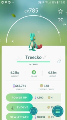 Shiny Treecko Pokemon Trade Go