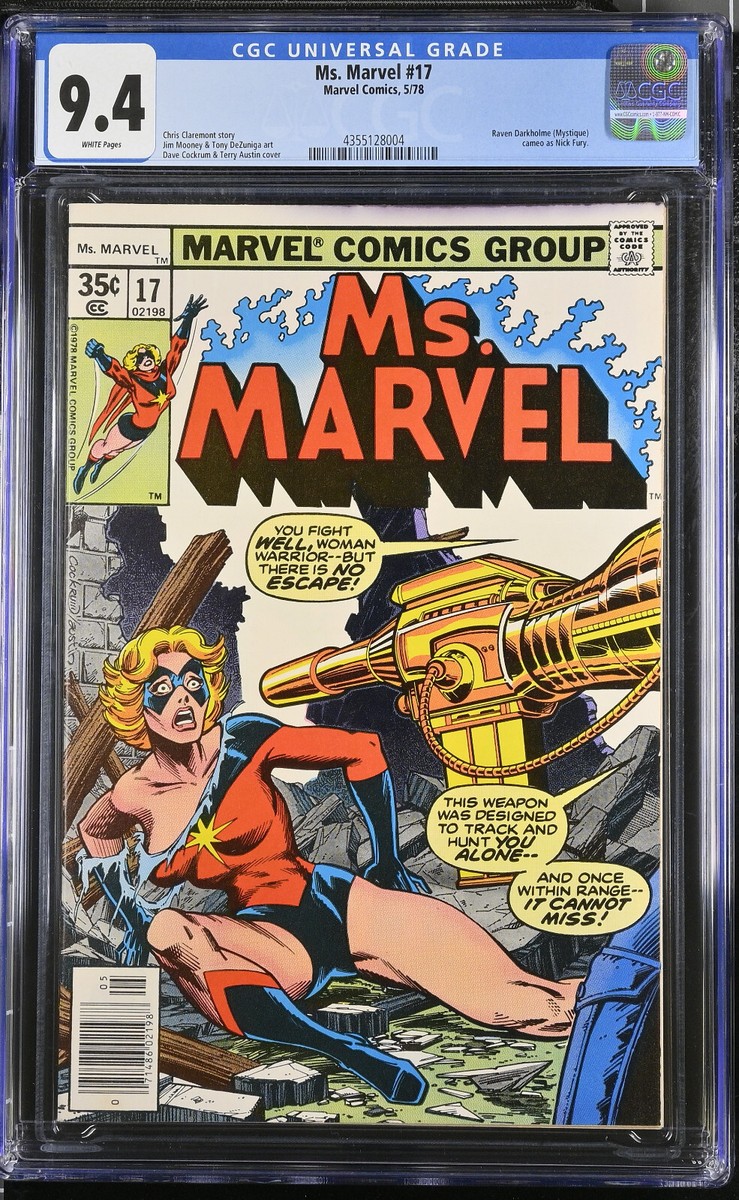 MS. MARVEL #17 (1978) - CGC GRADE 9.4 - 2ND MYSTIQUE RAVEN 
