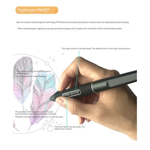 For HUION PW507 Battery-free Pen Stylus Graphics Tablet Stylus for Kamvas Pro 13 - Picture 3 of 5