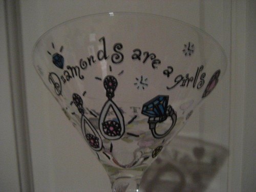 2 SAINTS I LOVE BLING Stem Martini GlasS - Barware - Picture 3 of 6