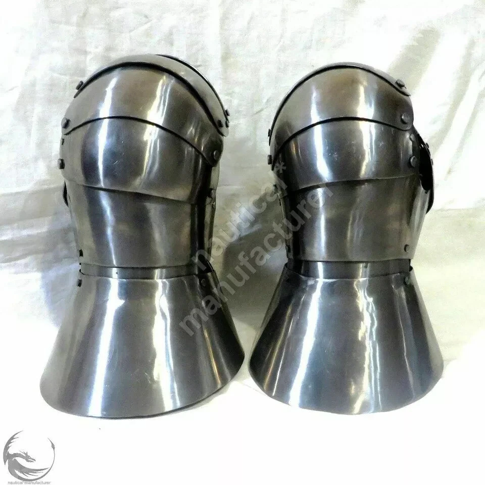 Guanteletes góticos medievales cruzados caballero armadura guantes forjados a mano Foto 2 de 4