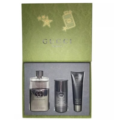 Gucci Guilty Pour Homme Gift Set 3-PC Eau de Toilette 90ml NEW