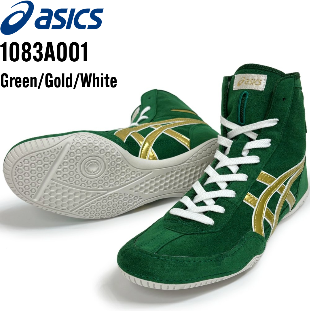 ASICS Wrestling Boxing Shoes 1083A001 EX-EO TWR900 Green Gold 
