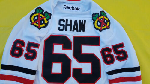 Andrew Shaw Chicago Blackhawks Jersey Mens Large white Reebok Stanley Cup Era - Photo 1 sur 12