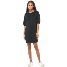 Scoop Women's Balloon Sleeve T-Shirt Dress, Black, Medium 8-10