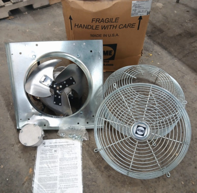 ACME DIRECT DRIVE PROPELLER WALL FAN FQ12 D4 W/MARATHON AC MOTOR 1/6 HP 1725 RPM
