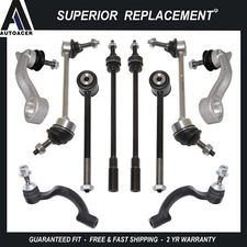 Front & Rear Kit 10 pcs Sway / Stabilizer Bar Links & Tie Rods for Jaguar S-Type