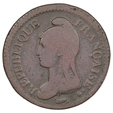 Frankreich - 1 Decime Dupre L'an 5 A (1796) Paris Kupfer F.129/1 - Gad.187 -