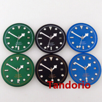 33.5mm Bliger Black Watch Dial Fit NH35A MIYOTA DG ETA 2836 Movement Luminous
