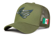 MEXICAN MEXICO Hat Hecho En Mexico Eagle Aguila Curved Baseball Cap Green