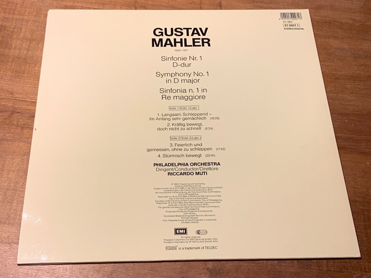 独LP Riccardo Muti Mahler: Symphonie No. 1 In D 2700071 HIS