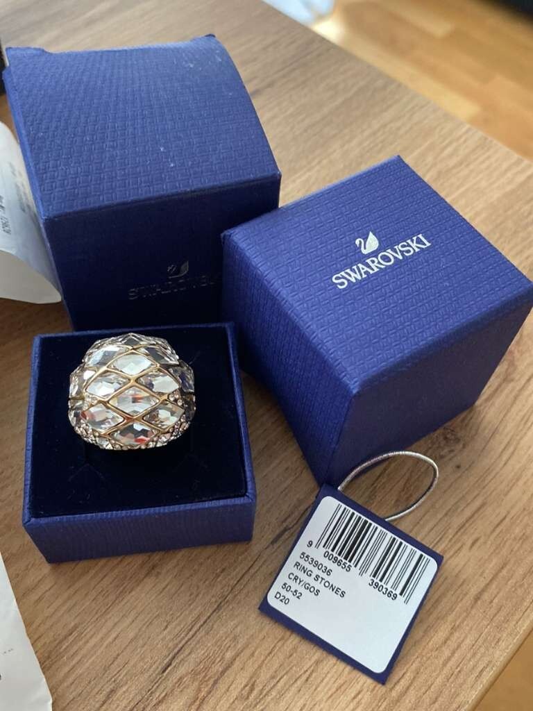 ■SWAROVSKI■ Tropical Crystal Gold Plated Ring Size 52 Size Swarovski Tropical ring White, Gold-tone plated Size 50-52