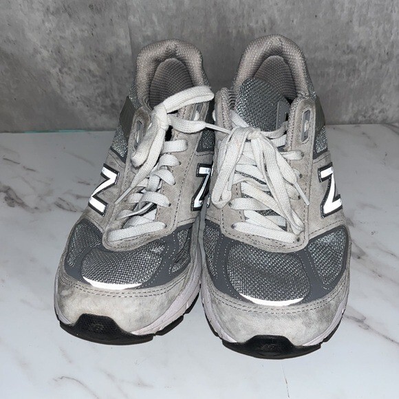 New Balance 990 V5 Gray and White Sneakers 8.5 | eBay