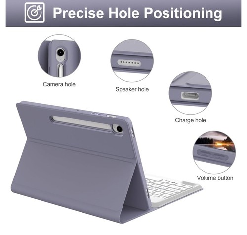 Keyboard Case for Samsung Galaxy Tab S10+ 12.4" 2024, Wireless Detachable Blueto - Picture 8 of 8