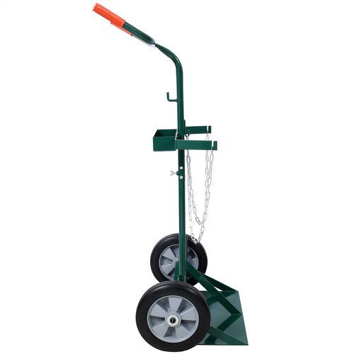 Welding Cylinder Hand Truck with 10-inch Solid Rubber Wheels 440lbs Capacity - Picture 7 of 10