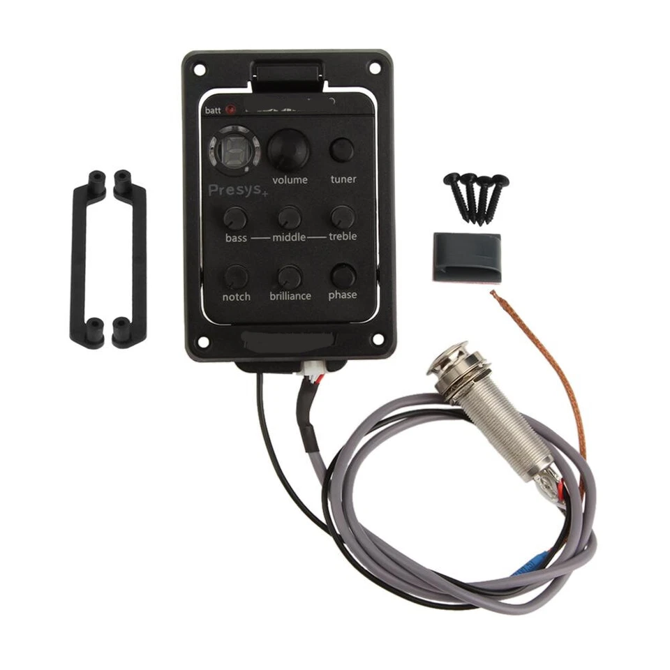 201 guitar pickups Acoustic Guitar Preamp Piezo Pickup 4-Band Equalizer - Image 3 of 4