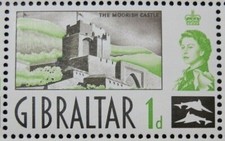GIBRALTAR 1960-62 SG161 QEII 1d. MOORISH CASTLE  -  MNH
