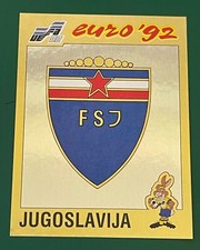 SCUDETTO FIGURINE CALCIATORI PANINI EURO 92 1992 N.67 JUGOSLAVIA NUOVO