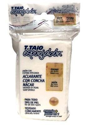 2-Pk T.TAiO Esponjabon Aclarante Concha Nácar  Mother-of-Pearl Soap Sponge