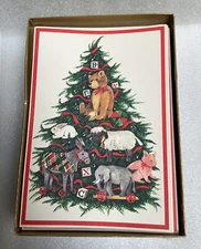 Adrienne Gordon Fraser Christmas Cards Toys on Tree Partial Box of 9