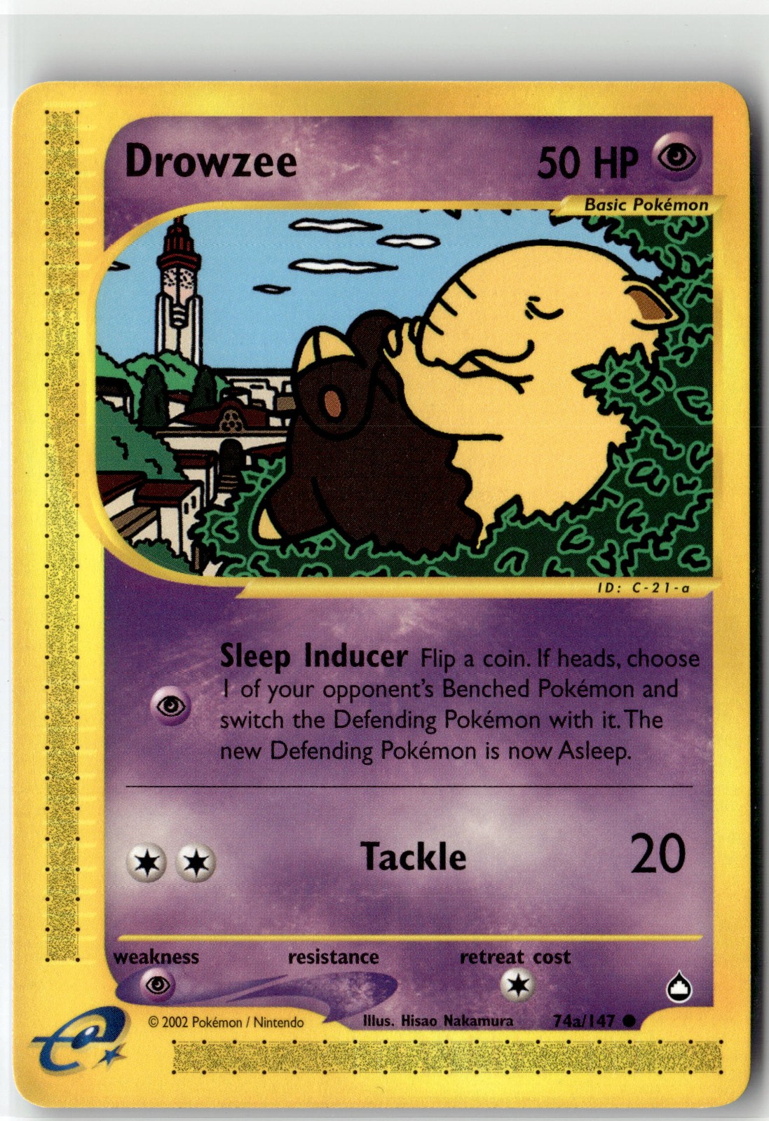 Drowzee (74a) Common Aquapolis 074a/147 NM