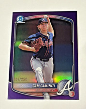 2025 Bowman Draft Cam Caminiti Chrome Purple Refractor /250 #BDC-122 Braves