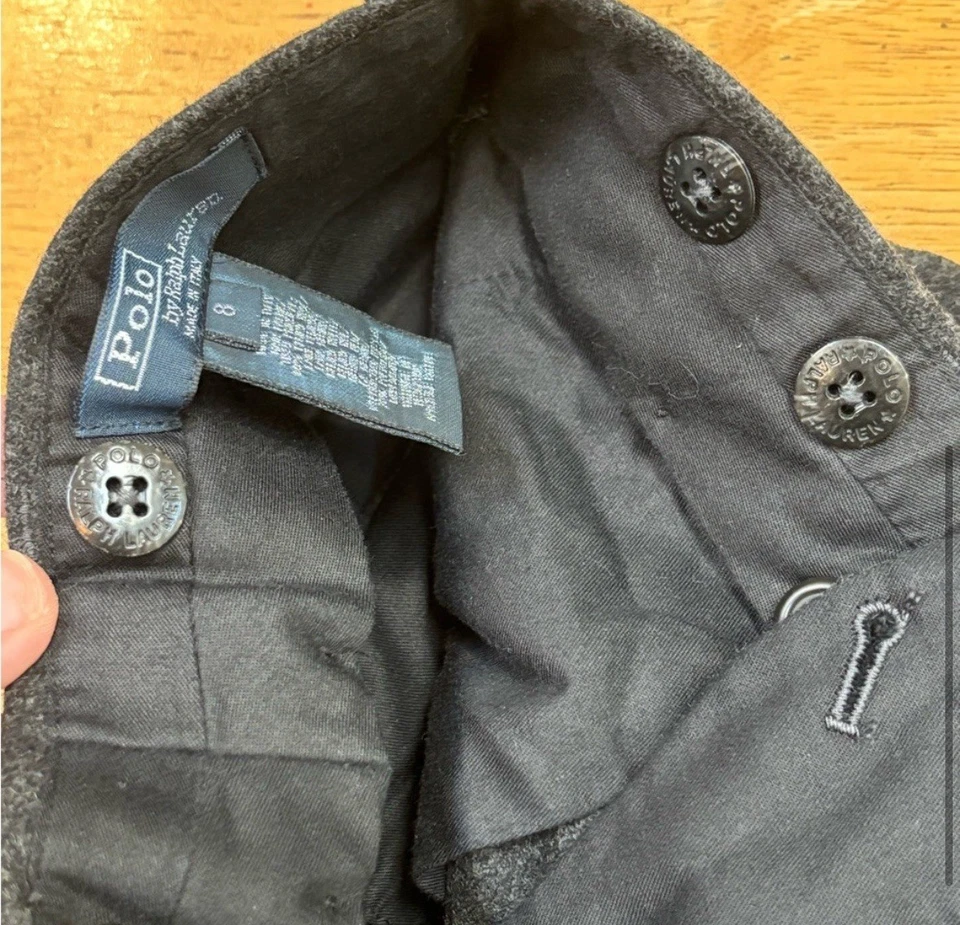 Polo Ralph Lauren charcoal grey wool blend formal dress pants 8 - Image 4 of 4