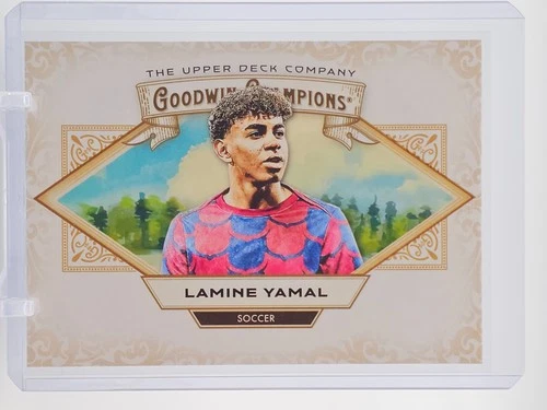 LAMINE YAMAL 2025-26 UPPER DECK GOODWIN CHAMPIONS VARIATION #98 SOCCER Q2550