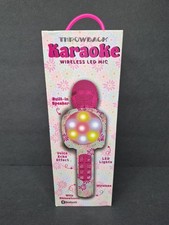 Throwback Karaoke Wireless LED Mic Bluetooth Colorful LED Lights: New