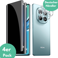 2X Blickschutz FüR Xiaomi Redmi Note 15 Display Kamera Privacy Panzerfolie Full