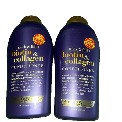 OGX (Thick & Full) Biotin & Collagen Conditioner 19.5oz (2) 
