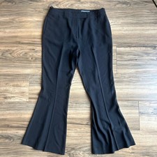 Alexander McQueen Black Flared Crepe Trousers