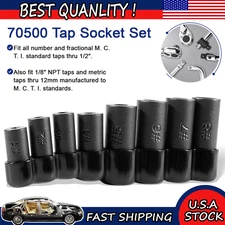 70500 Tap Socket Wrench Set Tap Socket Adapter,1/4" & 3/8" Drive (8PCS)