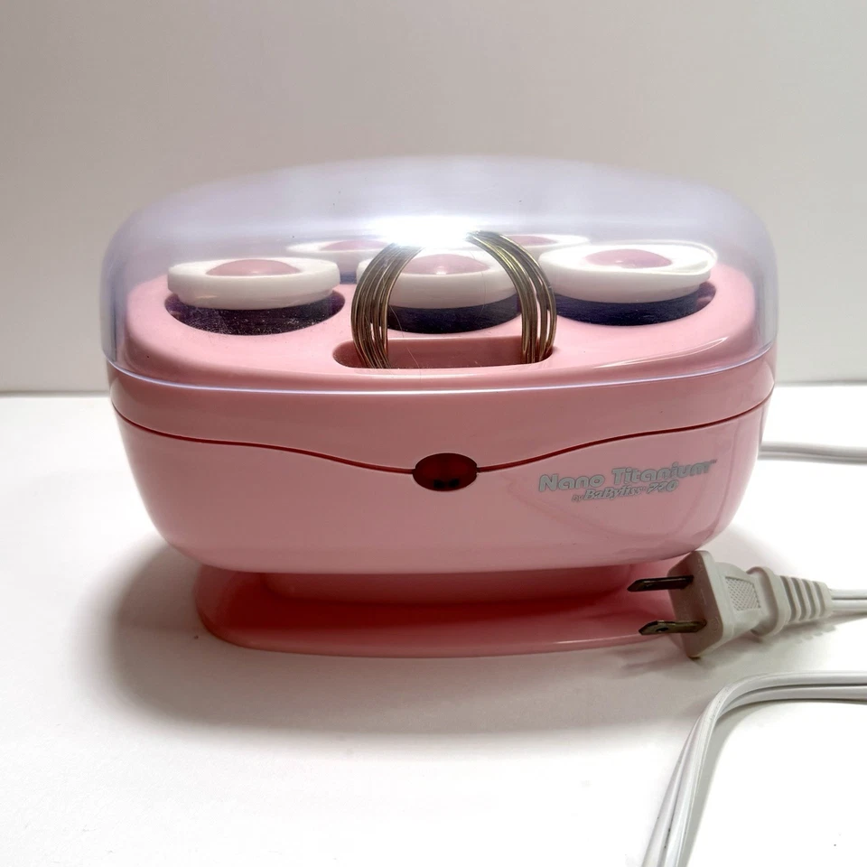 Babyliss PRO Nano Titanio Profesional Hot Rollers Susan G. Komen Probado Rosa Foto 2 de 4