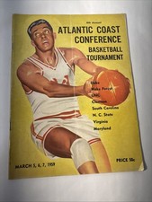 RARE 1959 6th Annual Atlantic Coast Conference Basketball Tournament program