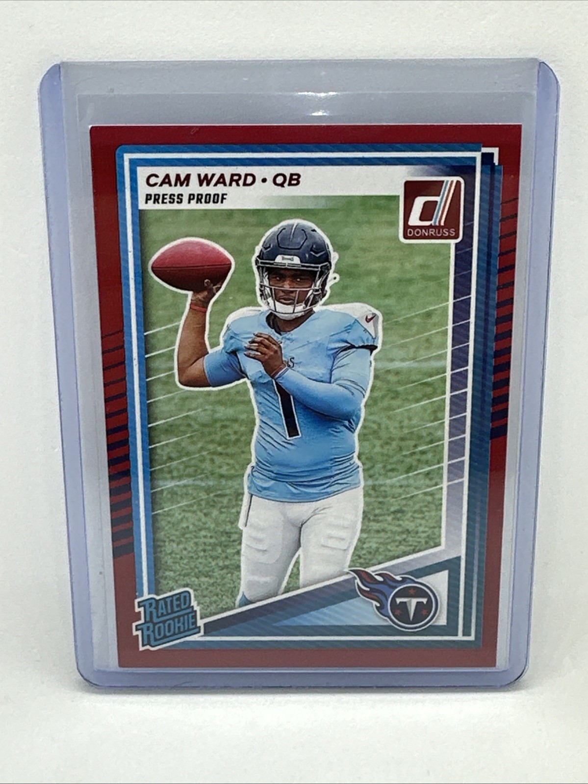 2025 Panini Donruss Cam Ward #350 Red Press Proof Rated Rookie RC